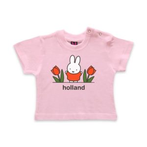 t-shirt pink tulip baby holland child