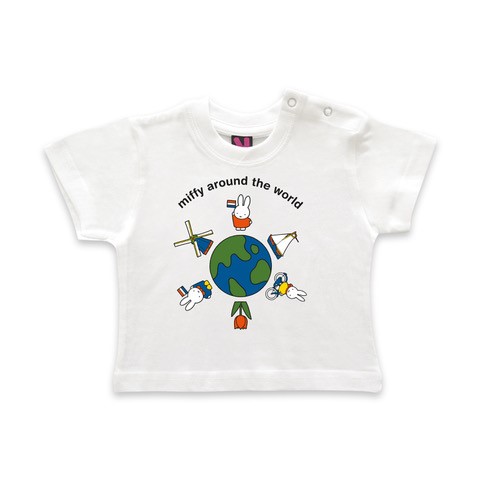 White shirt around the world baby miffy