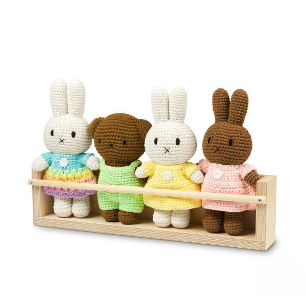 wooden display for 4 dolls