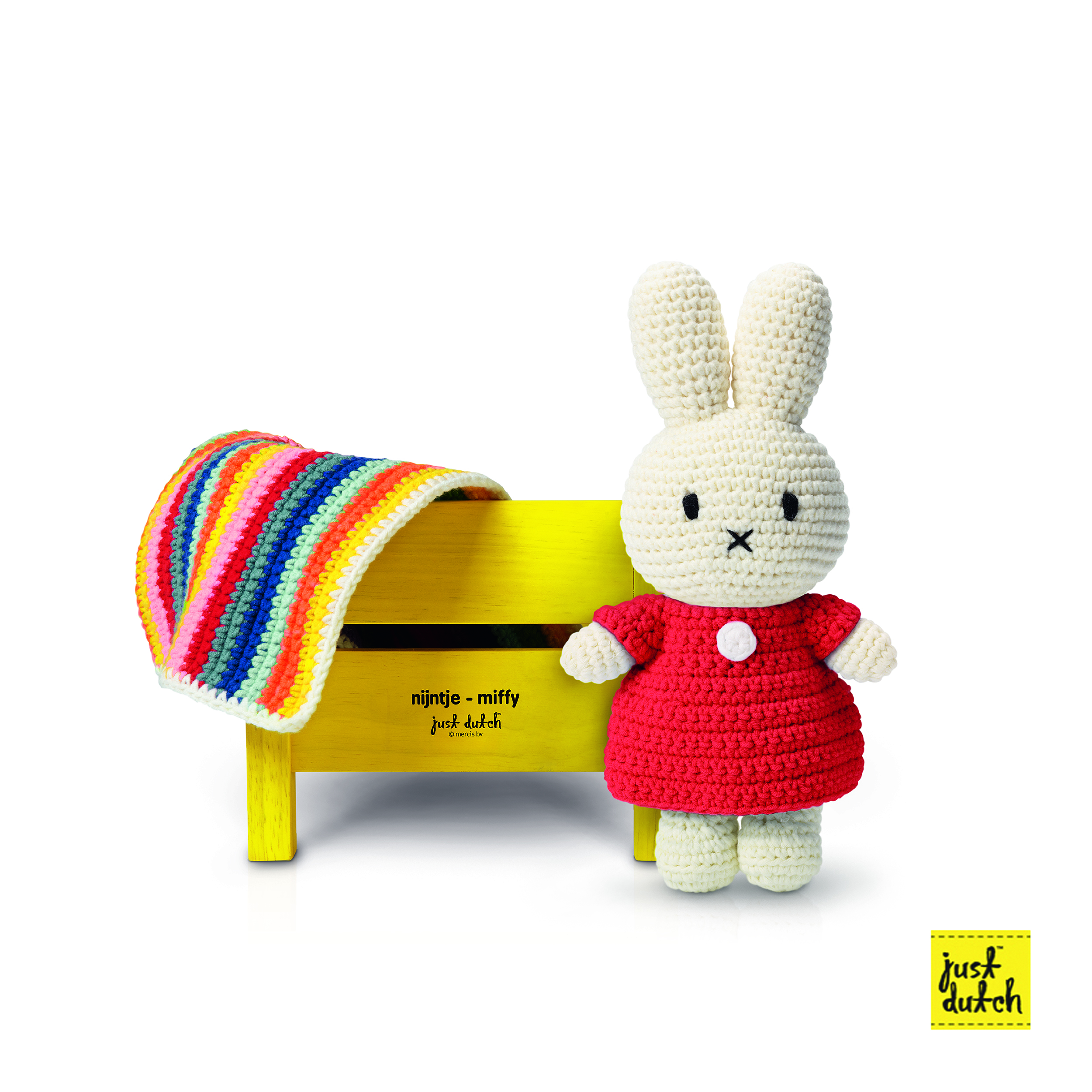 miffy yellow bed + handmade blanket & mattress | only at miffytown