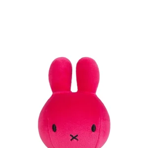 Bright pink Miffy rabbit head facing forward on white background.