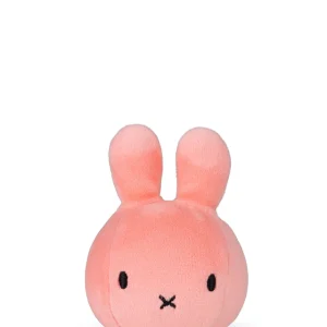 Peach-colored Miffy rabbit head facing forward on white background.